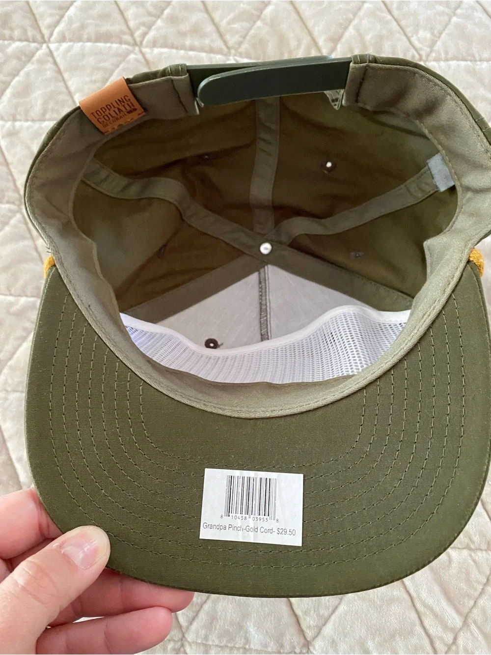 Toppling Goliath Iowa Grandpa Pinch Gold Cord Hat